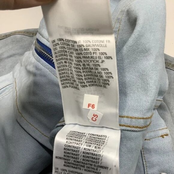 NEW DIESEL Men's Jacket J-Chart Intentionally Dirty Effect Full Zip Size 52 Blue - Picture 5 of 9